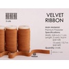 image:imageVitalizart Pink Velvet Ribbon Set 38 x 15 Yd Wooden Spool Fabric Trim 3 Rolls  5 Yd for Christmas Wreath Decoration Handmade Craft Ornaments Gift Wrapping amp Bow MakingTerracotta
