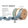 image:imageVitalizart Red Velvet Ribbon Set 1 Inch Double Faced Burgundy Ribbon for Christmas Ornaments Gift Wrapping 15 Yards Wreath Decoration Bows Making Holiday Craftsivory  dusty green  dusty blue
