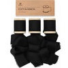 image:imageVitalizart Black Ribbon 112 x 15 Yd 100 Cotton Handmade Frayed Fringe Fabric Ribbons for Gift Wrapping Wedding Invites Bridal Shower Bouquets Christmas DecorationsBlack