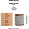 image:imageVitalizart Beige Gray Cotton Linen Ribbon with Spool 15 x 5Yd Handmade Fringe Frayed Fabric Cloth for Wedding Invitations Bridal Bouquets Gift Wrapping