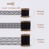 image:imageVitalizart Black Lace Ribbon Sewing Fabric 3 Rolls Floral Lace Trim 15 Yards with Wooden Spool for Gift Wrapping Wedding Invitation Birthday Decoration Hair Bow Bouquet CraftsBlack