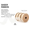image:imageVitalizart Black Ribbon Organza Sheer Ribbon 1 inch x 30Yd Handmade Fabric Ribbons for Gift Wrapping Christmas Tree Crafts Bows Wedding Invitations Wreaths Wrapivory 3 rolls