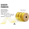 image:imageVitalizart Black Ribbon Organza Sheer Ribbon 1 inch x 30Yd Handmade Fabric Ribbons for Gift Wrapping Christmas Tree Crafts Bows Wedding Invitations Wreaths Wrapgold 3 rolls