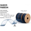 image:imageVitalizart Black Ribbon Organza Sheer Ribbon 1 inch x 30Yd Handmade Fabric Ribbons for Gift Wrapping Christmas Tree Crafts Bows Wedding Invitations Wreaths Wrapnavy blue 3 rolls