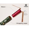 image:imageVitalizart Christmas Wrapping Paper Roll Set 17 With Satin Ribbon amp Gift Tags Green Reversible Holiday Design With Christmas Tree Snowflakes Stripes PlaidGreen Christmas Wrapping Paper Set