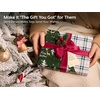 image:imageVitalizart Christmas Wrapping Paper Roll Set 17 With Satin Ribbon amp Gift Tags Green Reversible Holiday Design With Christmas Tree Snowflakes Stripes PlaidGreen Christmas Wrapping Paper Set