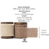 image:imageVitalizart Cotton Ribbon Beige Nude 112 Inch Linen Ribbon Rustic Frayed Fringes for Gift Wrapping Wedding Invitations Bridal Bouquets Crafts 5 YardBeige  Brown