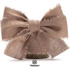 image:imageVitalizart Cotton Ribbon Beige Nude 112 Inch Linen Ribbon Rustic Frayed Fringes for Gift Wrapping Wedding Invitations Bridal Bouquets Crafts 5 YardBrown