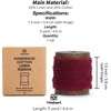 image:imageVitalizart Terracotta Cotton Linen Ribbon with Spool 15 x 5Yd Handmade Fringe Frayed Fabric Cloth for Wedding Invitations Bridal Bouquets Gift WrappingBurgundy
