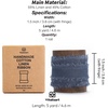 image:imageVitalizart Terracotta Cotton Linen Ribbon with Spool 15 x 5Yd Handmade Fringe Frayed Fabric Cloth for Wedding Invitations Bridal Bouquets Gift WrappingDenim Blue