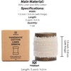 image:imageVitalizart Terracotta Cotton Linen Ribbon with Spool 15 x 5Yd Handmade Fringe Frayed Fabric Cloth for Wedding Invitations Bridal Bouquets Gift WrappingBeige
