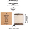 image:imageVitalizart Terracotta Cotton Linen Ribbon with Spool 15 x 5Yd Handmade Fringe Frayed Fabric Cloth for Wedding Invitations Bridal Bouquets Gift WrappingWhite