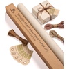 image:imageVitalizart Textured Wrapping Paper Set 17 Roll Twine Ribbons amp Tags Extra Thick AllinOne Neutral Beige Kraft Christmas Gift Wrap Birthday Baby Shower Wedding Crafts Vintage Minimalist Housewarming Flower BookNetural Beige Paper  Twine Ribbons Set