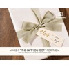 image:imageVitalizart White Wrapping Paper Set 17 PearlyLustre With Silk Like Satin Ribbon amp Gift Tags Recyclable Christmas Gift Wrapping Birthday Baby Shower Wedding Handmade Crafts 197164 FtWhite Paper  Sage Ribbons