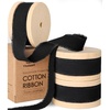 image:imageVitalizart Blue Cotton Ribbon Handmade Fringe 58 x 21 Yd Denim Pure Natural Cotton Ribbons for Gift Wrapping Wedding Invites Bridal Shower Bouquets Holiday DecorBlack