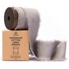 image:imageVitalizart Gray Cotton Linen Ribbon with Spool 15 x 5Yd Handmade Fringe Frayed Fabric Cloth for Wedding Invitations Bridal Bouquets Gift Wrapping