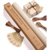 image:imageVitalizart Textured Wrapping Paper Set 17 Roll Twine Ribbons amp Tags Extra Thick AllinOne Neutral Beige Kraft Christmas Gift Wrap Birthday Baby Shower Wedding Crafts Vintage Minimalist Housewarming Flower BookNetural Beige Paper  Twine Ribbons Set