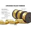 image:imageVitalizart Velvet Ribbon Set 1 x 9Yd Wooden Spool Gold Luxury Velvet Ribbons Double Side for Christmas Tree Wreath Decoration Ornaments Gift Wrapping Flower Bouquet 3 Rolls  3Yd