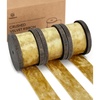 image:imageVitalizart Velvet Ribbon Set 1 x 9Yd Wooden Spool Gold Luxury Velvet Ribbons Double Side for Christmas Tree Wreath Decoration Ornaments Gift Wrapping Flower Bouquet 3 Rolls  3Yd