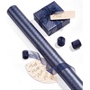 image:imageVitalizart Black Metallic Grid Wrapping Paper Set 17 Organza Ribbon amp Tags  AllInOne Recyclable Luxury Elegant Gift Paper Roll Christmas Holiday Bridal Baby Shower Wedding Girls Boys Birthday 197Blue Paper  Blue Ribbons