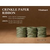 image:imageVitalizart Crinkle Paper Ribbon 15 x 75 Yds for Gift Wrapping Recyclable  Nude amp White Rustic Paper Ribbons For Crafts Flower Bouquet Wedding Bridal Baby Shower Birthday Holiday Raffia Natural ToneSage Green