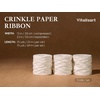 image:imageVitalizart Crinkle Paper Ribbon 15 x 75 Yds for Gift Wrapping Recyclable  Nude amp White Rustic Paper Ribbons For Crafts Flower Bouquet Wedding Bridal Baby Shower Birthday Holiday Raffia Natural ToneWhite