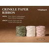 image:imageVitalizart Crinkle Paper Ribbon 15 x 75 Yds for Gift Wrapping Recyclable  Nude amp White Rustic Paper Ribbons For Crafts Flower Bouquet Wedding Bridal Baby Shower Birthday Holiday Raffia Natural ToneGreen Nude  White