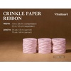 image:imageVitalizart Crinkle Paper Ribbon 15 x 75 Yds for Gift Wrapping Recyclable  Nude amp White Rustic Paper Ribbons For Crafts Flower Bouquet Wedding Bridal Baby Shower Birthday Holiday Raffia Natural TonePink