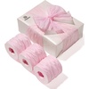 image:imageVitalizart Crinkle Paper Ribbon 15 x 75 Yds for Gift Wrapping Recyclable  Nude amp White Rustic Paper Ribbons For Crafts Flower Bouquet Wedding Bridal Baby Shower Birthday Holiday Raffia Natural TonePink