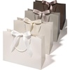 image:imageVitalizart Large Paper Gift Bags With Handles amp Ribbon Bows Thick Texture  Set of 4 Bulk Pack Green Reusable For Gift Wrap Girls Kids Birthday Bridal Baby Shower Party Favors Goodie Candy 129x10x5Cream  Champagne