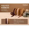 image:imageVitalizart Brown Velvet Ribbon 58 Christmas Ribbon Set Plush Texture  15 Yd Rustic Holiday Thin Ribbon For Gift Wrapping Wreaths Tree Ornaments Bows Garland Festive Decor Dark Brown amp NudeBrown  Nude