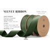 image:imageVitalizart Green Velvet Ribbon 1 Inch x 15 Yds Double Faced  Rustic Holiday Thin Velvet Christmas Ribbon For Gift Wrapping Wreaths Tree Ornaments Bows Garland Festive Decor CraftsDark Green