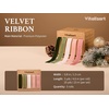 image:imageVitalizart Velvet Ribbon 58 x 25 Yd Plush Texture Mixed Color Set  Rustic Holiday Thin Christmas Ribbon For Gift Wrapping Crafts Wreaths Tree Ornaments Bows Garland Festive Decor Pink GreenGreen  Pink