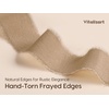 image:imageVitalizart Beige Cotton Ribbon 1 x 15Yd Handmade Frayed Fringe Light NudeFall Ribbon