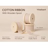 image:imageVitalizart Beige Cotton Ribbon 1 x 15Yd Handmade Frayed Fringe Light NudeLight Nude