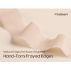 image:imageVitalizart Beige Cotton Ribbon 1 x 15Yd Handmade Frayed Fringe Light NudeLight Nude