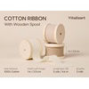 image:imageVitalizart Beige Cotton Ribbon 1 x 15Yd Handmade Frayed Fringe Light NudeNude  Ivory