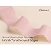 image:imageVitalizart Beige Cotton Ribbon 1 x 15Yd Handmade Frayed Fringe Light NudePink Ribbon