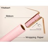 image:imageVitalizart Black Textured Wrapping Paper Set 17 Ogranza Ribbon amp Gift TagsPink