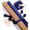image:imageVitalizart Matte Metallic Silver Wrapping Paper Set 30 Ribbons amp Gift TagsBlue Paper  Blue Ribbons