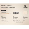 image:imageVitalizart Matte Metallic Silver Wrapping Paper Set 30 Ribbons amp Gift TagsSilver Paper  Silver Ribbons