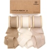 image:imageVitalizart Beige Cotton Ribbon 1 x 15Yd Handmade Frayed Fringe Light NudeNude  Ivory