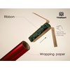 image:imageVitalizart Matte Metallic Red Wrapping Paper Set 17 Ribbons amp Gift TagsRed Paper  Green Ribbons