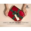 image:imageVitalizart Matte Metallic Red Wrapping Paper Set 17 Ribbons amp Gift TagsRed Paper  Green Ribbons