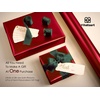 image:imageVitalizart Matte Metallic Red Wrapping Paper Set 17 Ribbons amp Gift TagsRed Paper  Green Ribbons