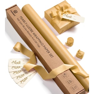 image:imageVitalizart Gold Wrapping Paper Set 17 PearlyLustre Ribbons amp Gift TagsGold Paper  Gold Ribbons