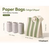 image:imageVitalizart Striped Paper Gift Bags With Ribbon Handles Small Bulk Pack10 Mixed Colors