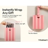 image:imageVitalizart Striped Paper Gift Bags With Ribbon Handles Small Bulk Pack10 Mixed Colors
