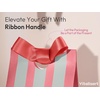 image:imageVitalizart Striped Paper Gift Bags With Ribbon Handles Small Bulk Pack10 Mixed Colors