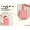 image:imageVitalizart Striped Paper Gift Bags With Ribbon Handles Small Bulk Pack10 Mixed Colors